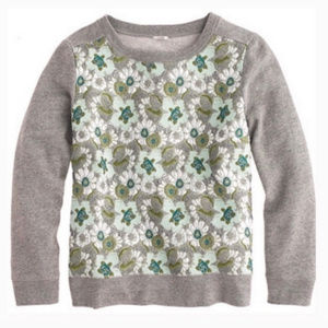 J.CREW METALLIC FLORAL SWEATSHIRT SWEATER XS EUC